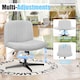 image 4 of Rattantree Ergonomic Cross Legged Office Chair Armless Velvet Desk Chair