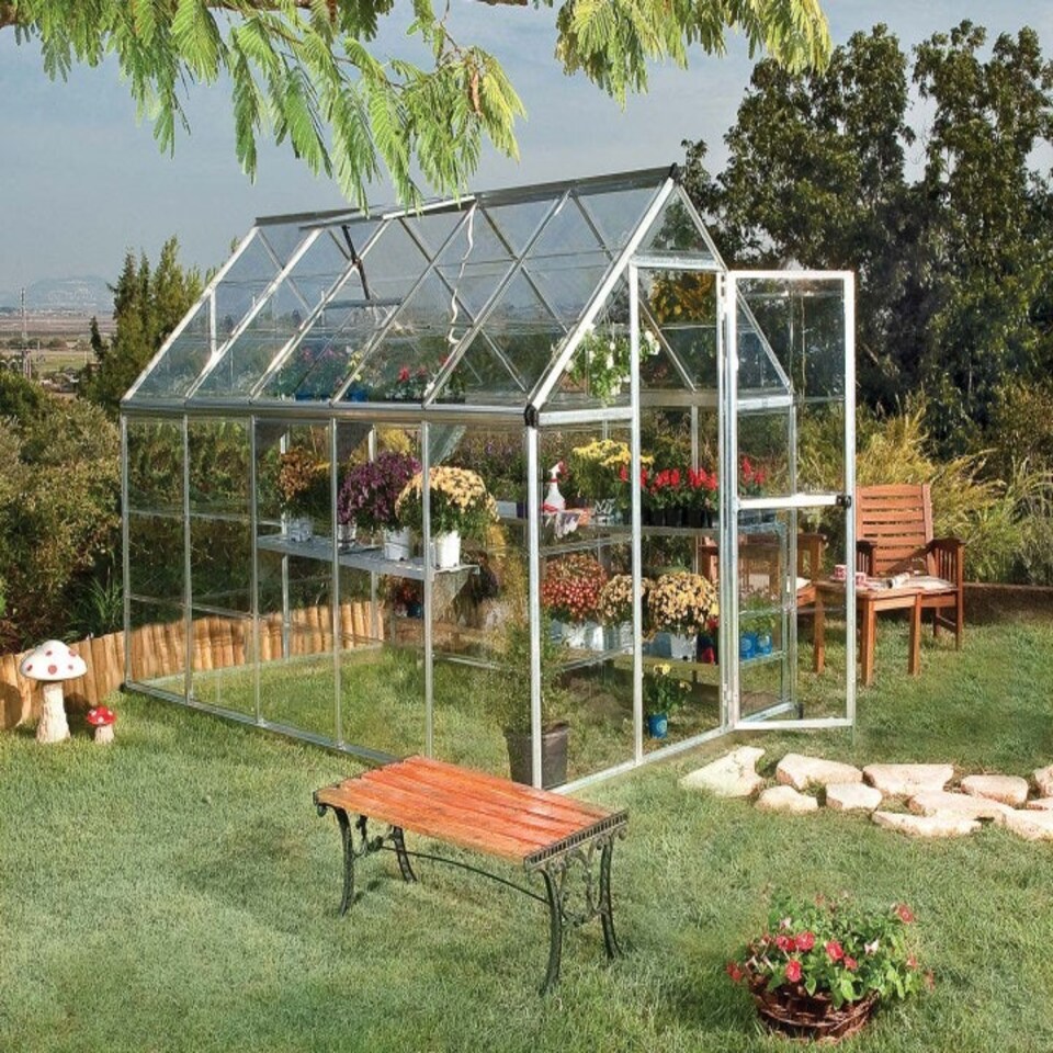 image 1 of Greenhouse Harmony 6 x 12 - Polycarbonate - L370 x W185 x H208 cm - Silver