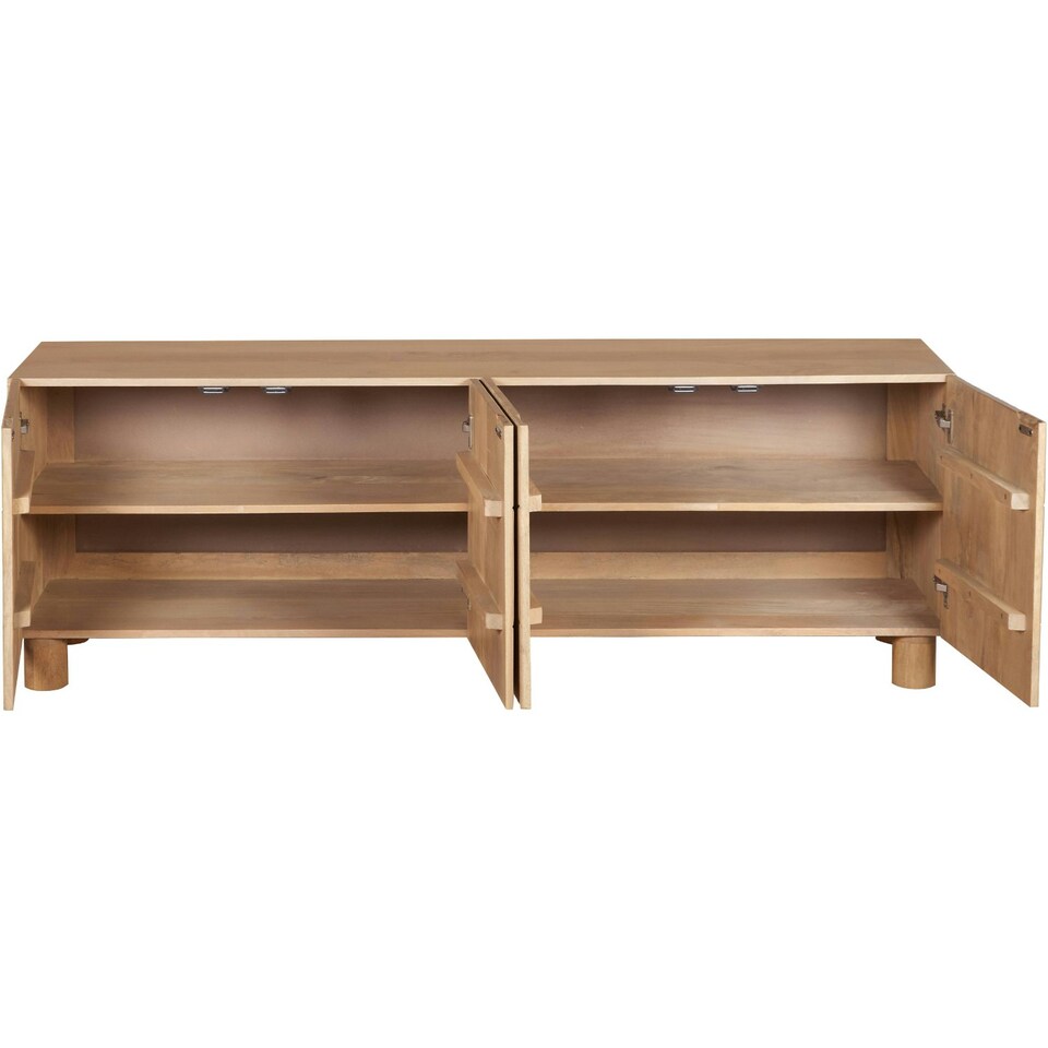 image 1 of Ajmer Solid Wood Large Low Board Tv Cabinet Brown