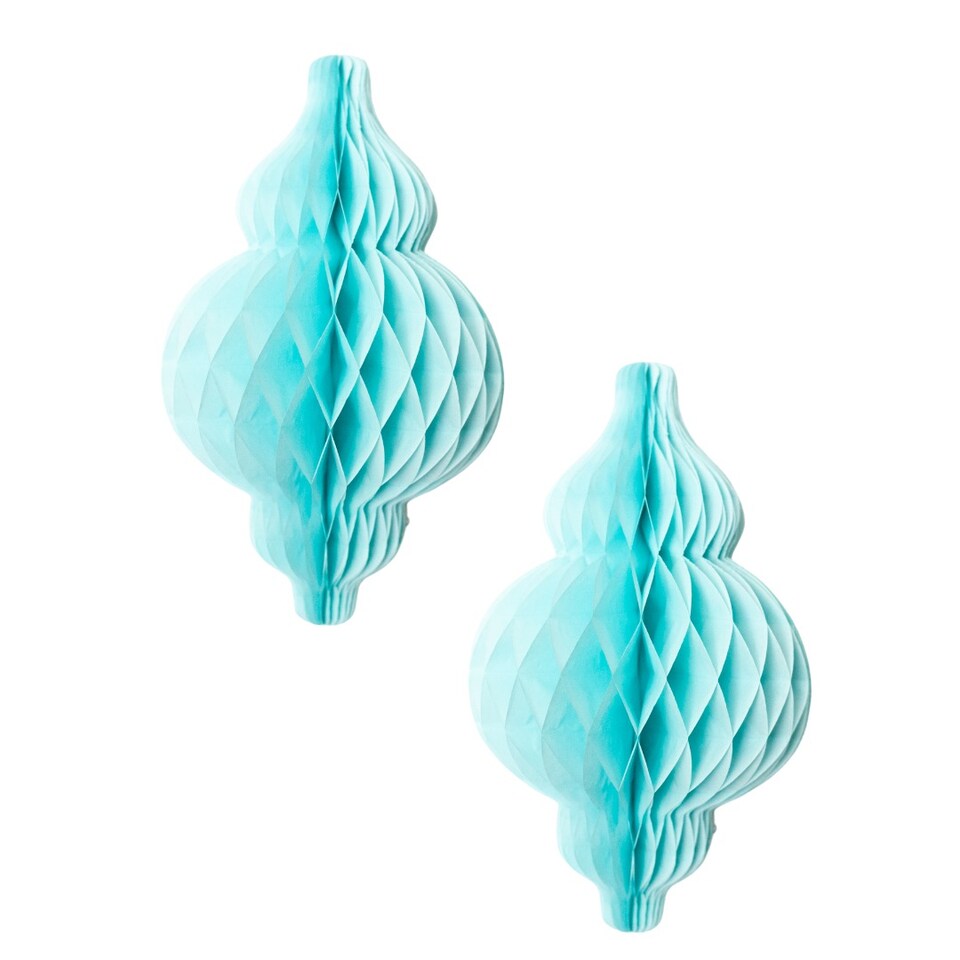 image 1 of Lantern Honeycombs (2pk) - Light Blue