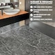 image 9 of NOVECRAFTO Self Adhesive Vinyl Floor Tiles - 12x12 in (30.5x30.5cm) - Waterproof 1.5mm Thick Peel & Stick Flooring - Luxe Marble Effect for Kitchen | Black | 3.72 sqm