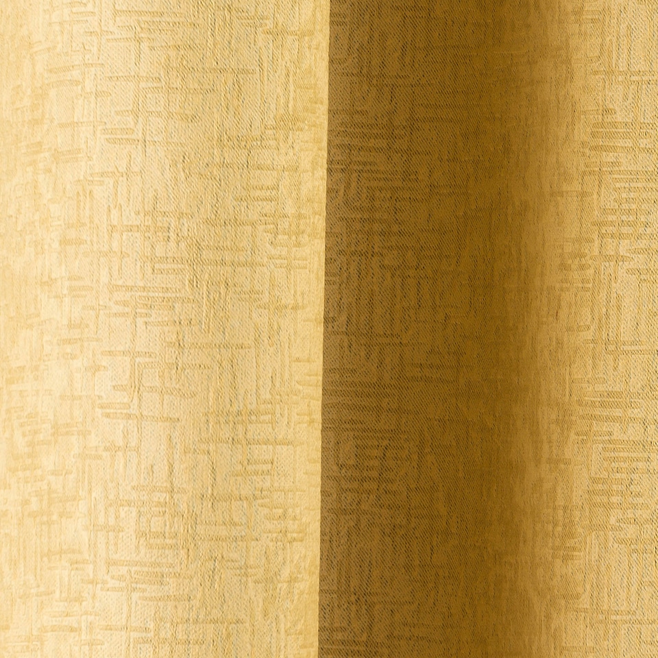 image 1 of Enhanced Living Vogue Ochre 66 x 54 inch (168x137cm) Eyelet Thermal Noise reducing Dim Out Curtains (PAIR) | Yellow | Ochre | 2