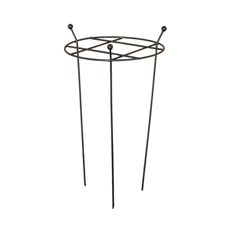 image 1 of Tom Chambers Heavy Duty Black Metal Steel Garden Plant Support Grow Through - 60cm x 35cm
