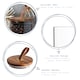 image 2 of Argon Tableware Scandi Storage Jar with Leather Loop Lid - 750ml - Pack of 3