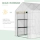 image 4 of Outsunny Greenhouse for Outdoor, Portable Gardening Plant Grow House w/ Shelf