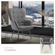 image 4 of Armchair Hygge - padded, armrests and ergonomic backrest, 150 kg load capacity | Grey | Fine cord anthracite/black | One Size | 1