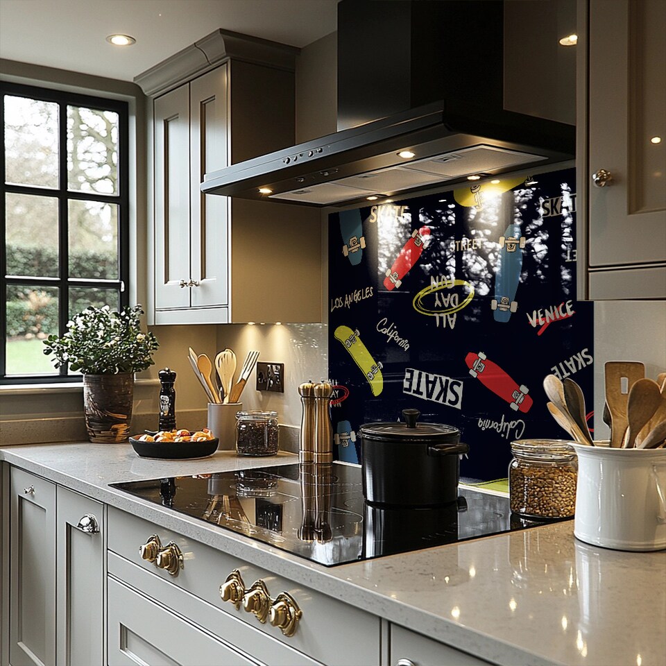 image 1 of Skate Splash Back | White