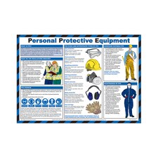 Pegdev Personal Protective Equipment A2 Landscape Laminated Health & Safety Poster