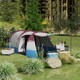 image 2 of Outsunny 2-3 Man Camping Tunnel Tent with Bedroom and Living Room 
