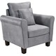 image 6 of Plush Velvet Sofa Suite With Armchair, 2-Seater Sofa And 3-Seater Sofa In Grey