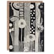 image 1 of White Abstract Stripes Wildflowers Him Her Birthday Card