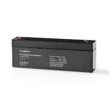 Nedis Lead-Acid Battery Rechargeable 12v 12 Volt 2h 2000mAh Sealed 178 mm x 34 mm x 66 mm