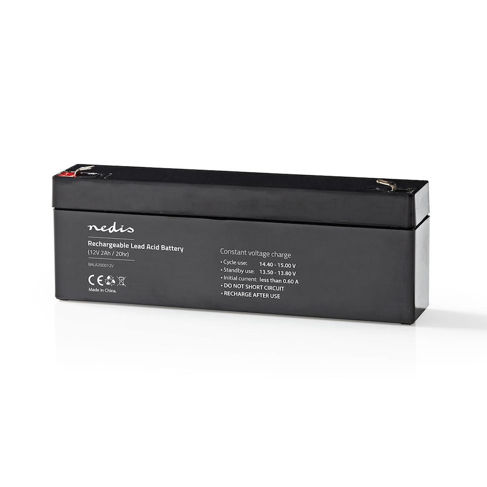 image 1 of Nedis Lead-Acid Battery Rechargeable 12v 12 Volt 2h 2000mAh Sealed 178 mm x 34 mm x 66 mm