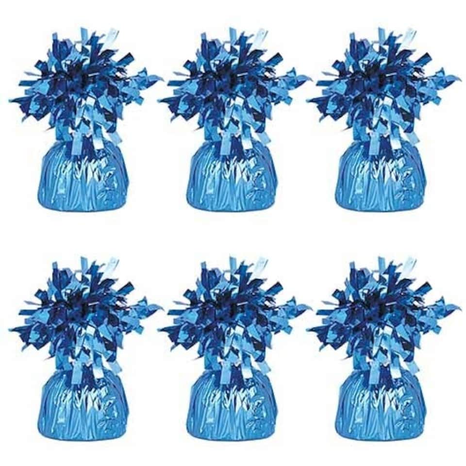 image 1 of Light Blue Foil Balloon Weights - Pack of 6