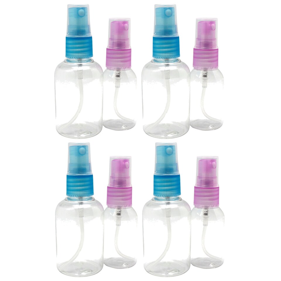 Travel Spray Bottles Set | 30ml & 50ml Refillable Plastic Atomiser Bottles for Perfume, Aftershave & Liquids