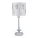 image 2 of Set of 2 Chrome Jewelled Table Lamps with White Fern Shades Chrome | White
