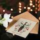 image 4 of Christmas Card Modern Scandi Pattern Festive Praying Mantis