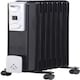 image 9 of 1500w 1.5kw 7 Fin Slim Line Black Oil Filled Radiator Heater