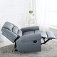image 7 of Denver Bonded Leather Manual Recliner Stud Sofa Home Lounge Chair (Grey)