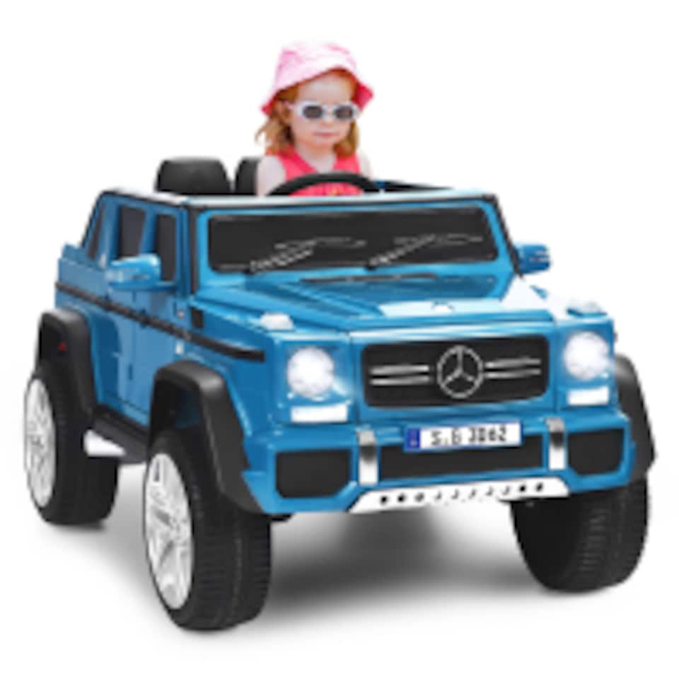 image 1 of COSTWAY Kids Car Licensed Mercedes Benz Toy Car Blue