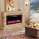 image 3 of COSTWAY 750W/1500W Recessed/Wall-Mounted Fireplace Black
