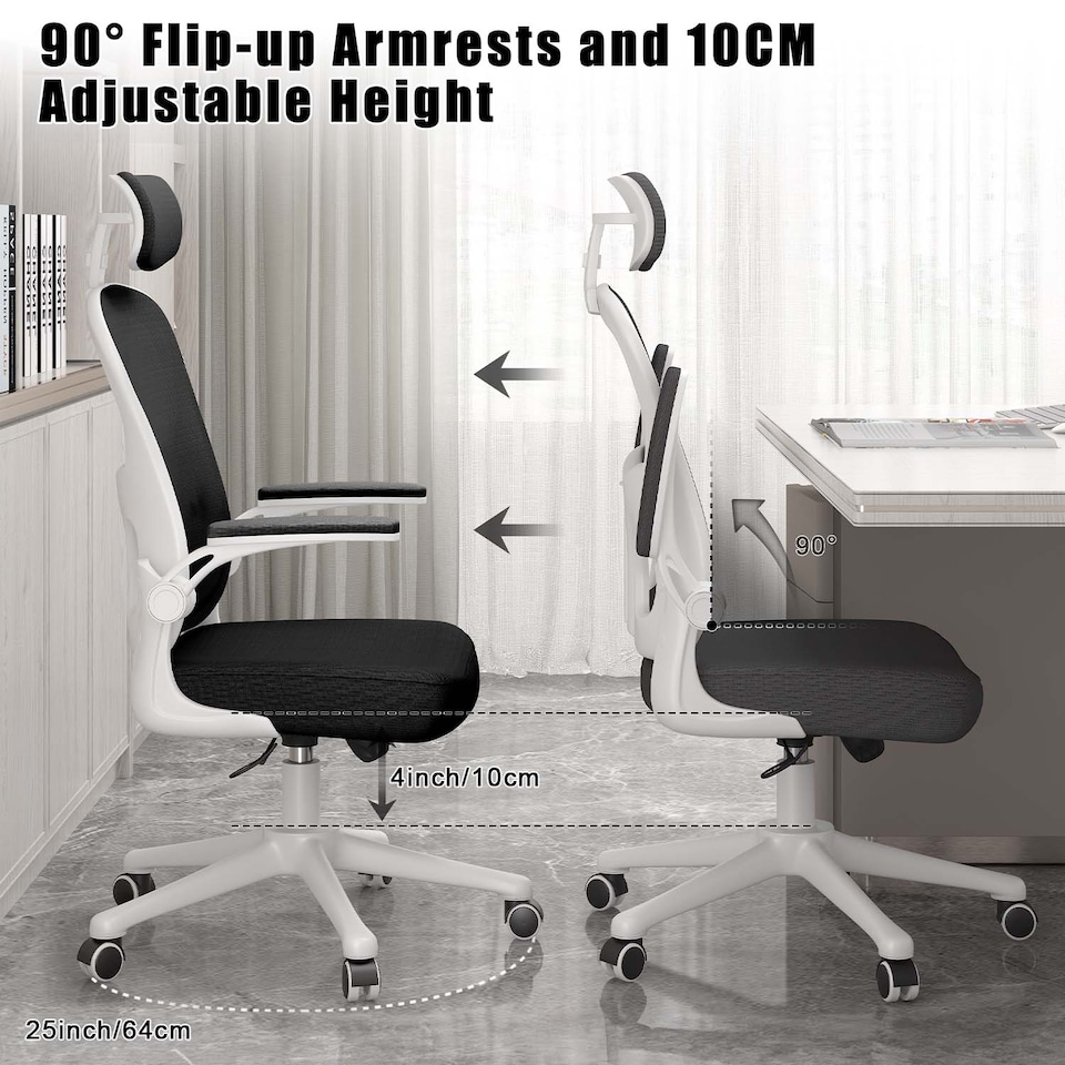 image 1 of Rattantree Ergonomic Office Chair With Headrest & Lumbar Support