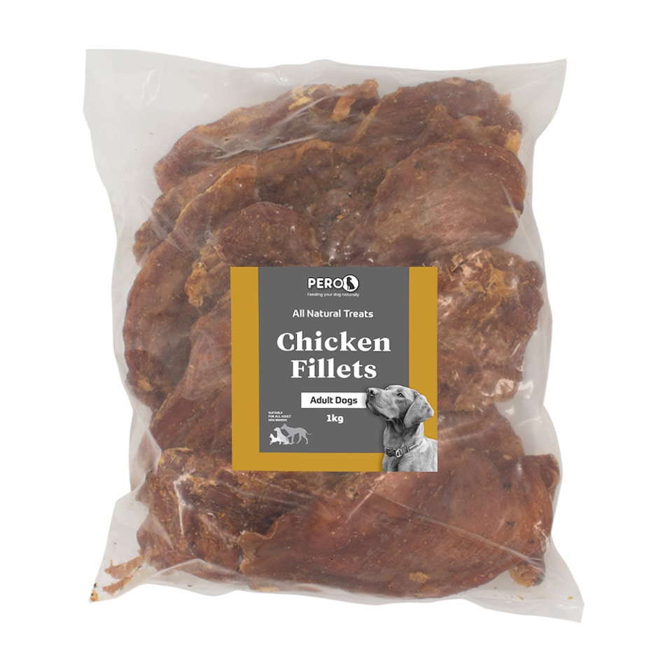 image 1 of Pero Natural Dog Treats - Dried Chicken Fillets 1kg | Brown | 1kg | Chicken Breasts | 1
