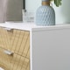 image 8 of HOMCOM Bedside Table End Table with 2 Drawers for Bedroom, White and Oak