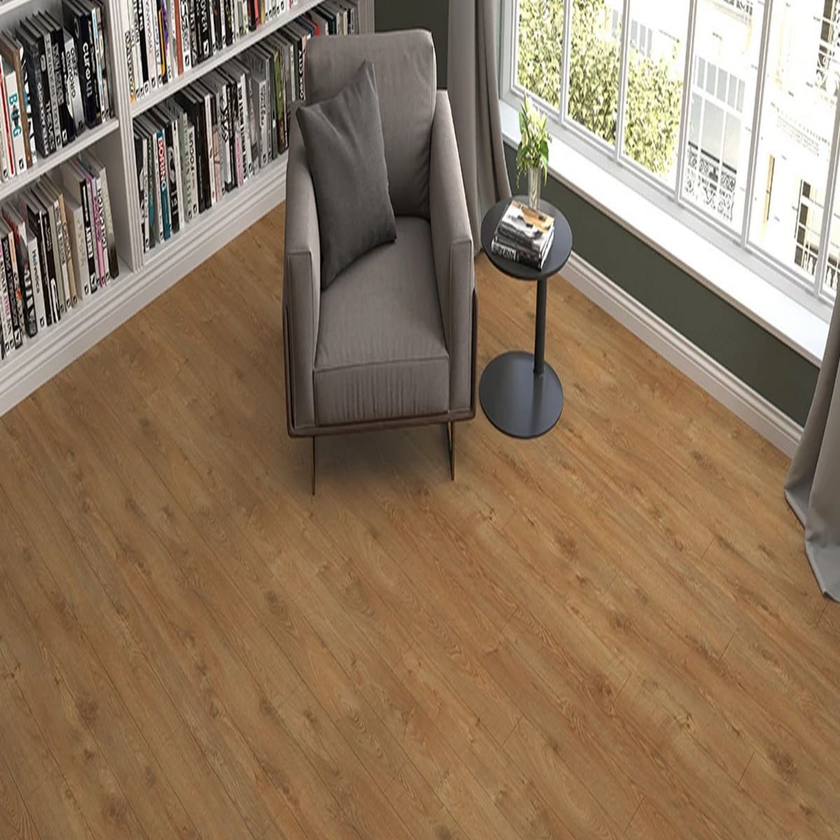 AGT EfftPre Ural PRK907 Wood Effect Click Laminate Flooring - Plank (12mm) For Domestic & Commercial Use Brown Brown 1