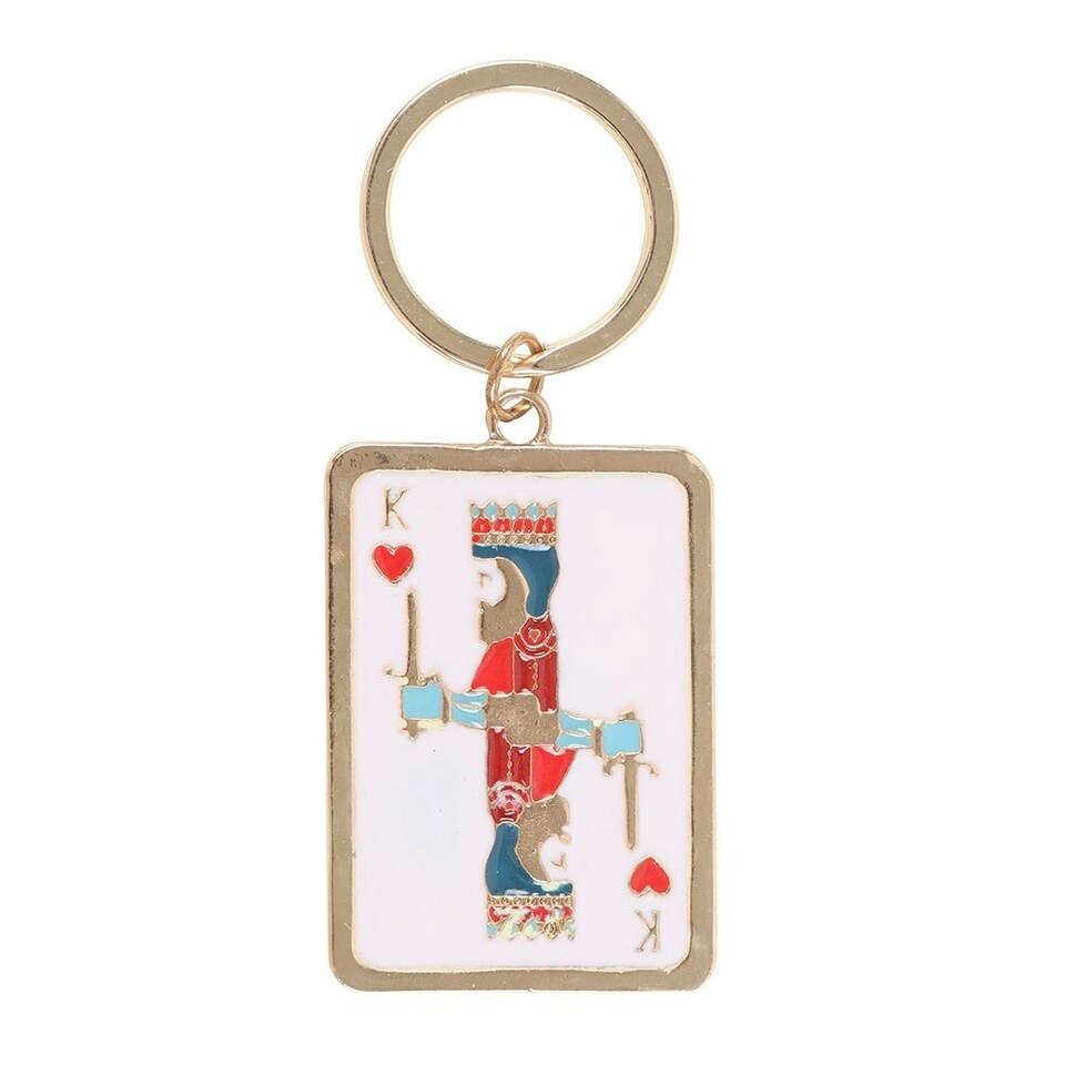 image 1 of King of My Heart Playing Card Keyring