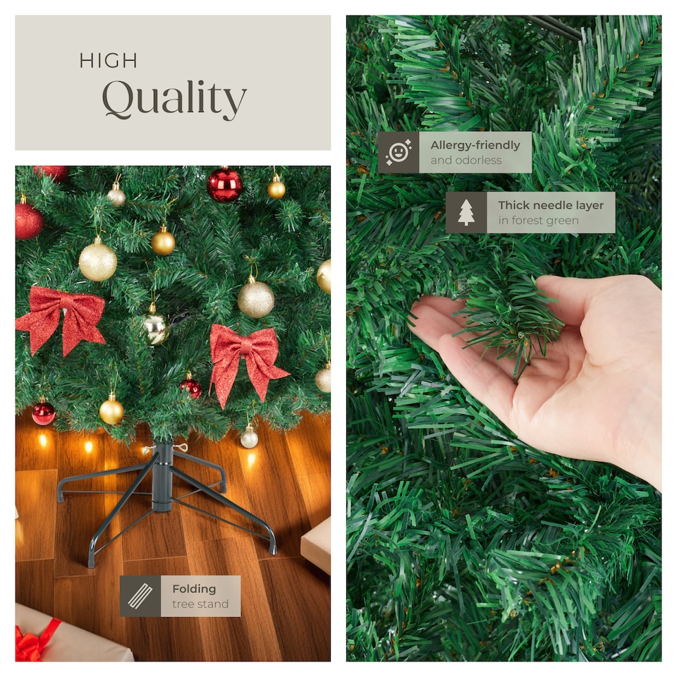 image 1 of Christmas Tree Dasher - artificial Christmas tree in green with lifelike look | Green | green | 1