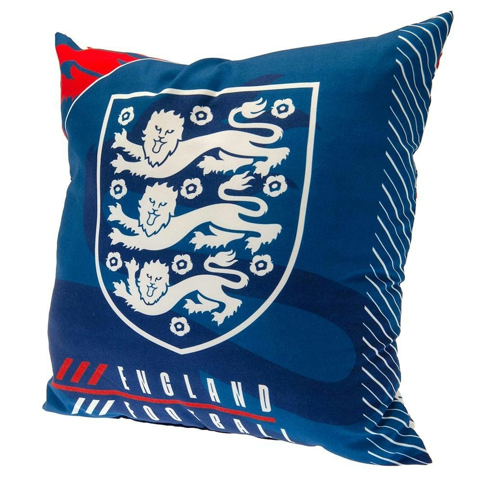 England FA Crest Filled Cushion - Blue/White/Red - One Size