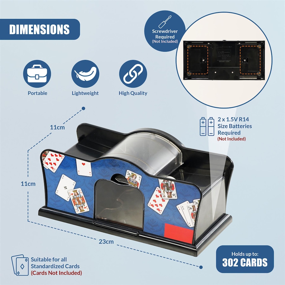 image 1 of The Magic Toy Shop Card Shuffler Automatic Battery Operated Black