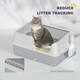 image 10 of PawHut Stainless Steel Litter Box, High Sided Metal Cat Litter Tray w/ Scoop Grey