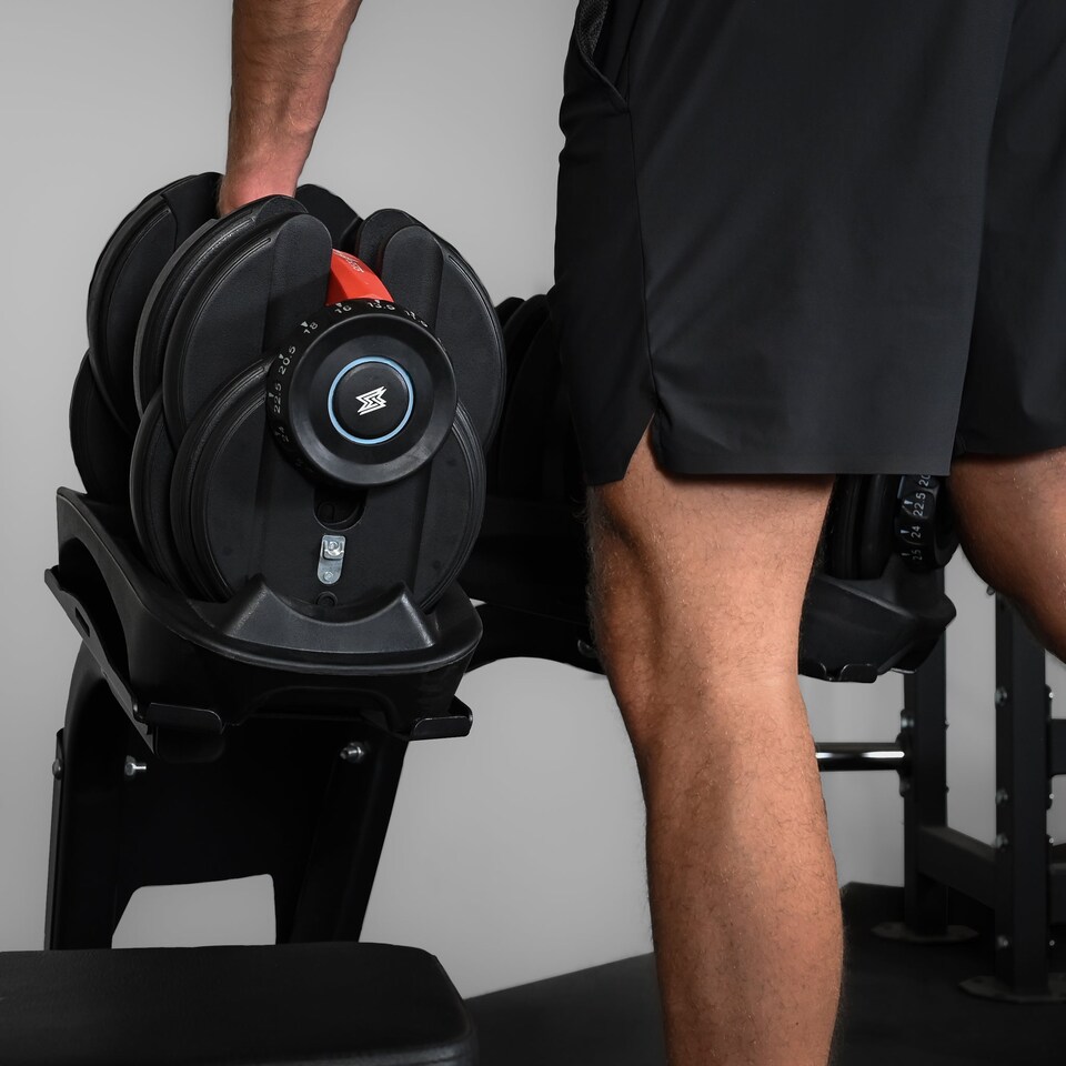 image 1 of GYM SETS 24kg Adjustable Dumbbell- (Pair + SS Bench)