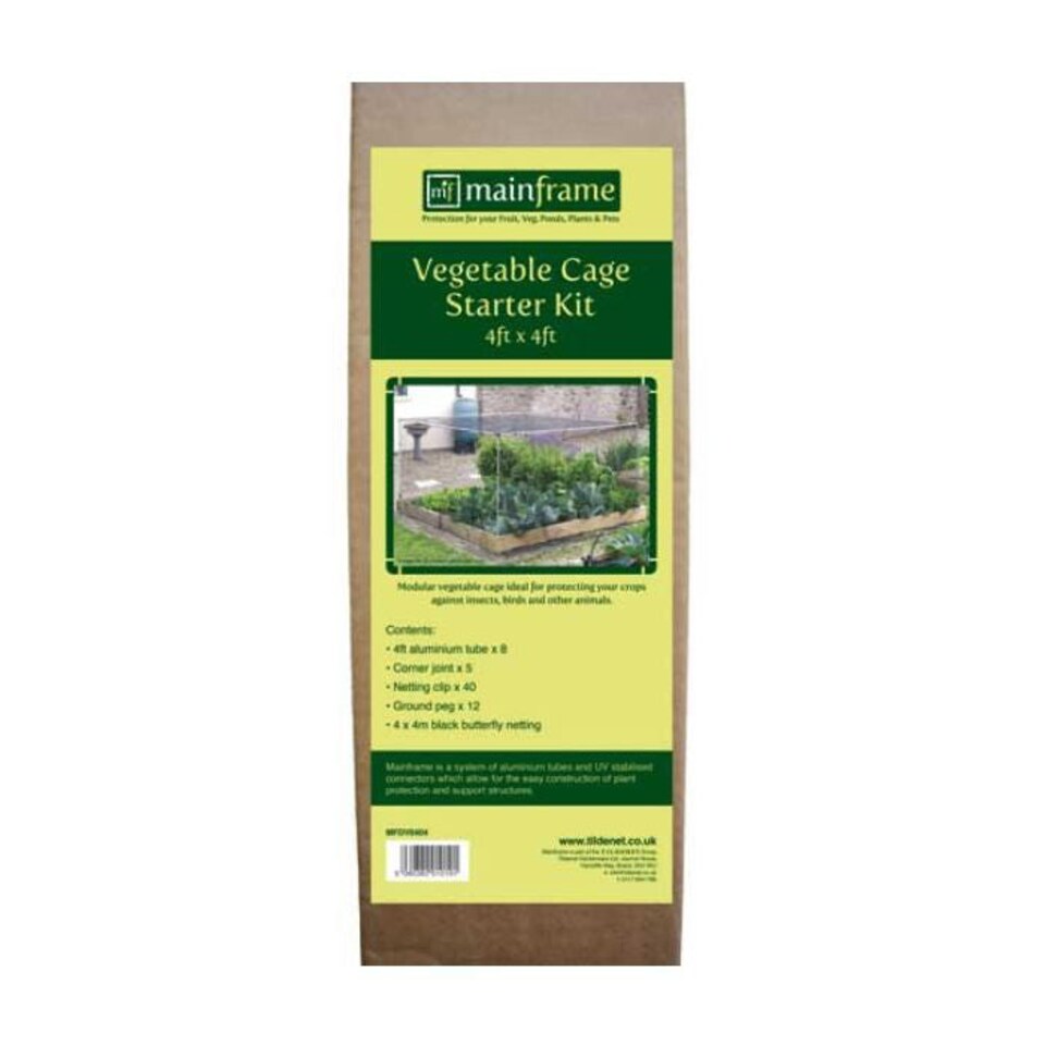 image 1 of Marshalls Garden 4 x 4 ft Vegetable Cage Starter Kit Aluminium Frame & Pest Netting