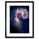 image 1 of NASA Hubble Space Antennae Galaxies Colliding Pair Mosaic 9x7" Black Framed Wall Art Print
