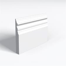 Pack of 20 (Total 20 Units) - MDF Primed Elizabethan Skirting Board & Rebate - 18mm (T) x 194mm (H) x 4200mm (L)