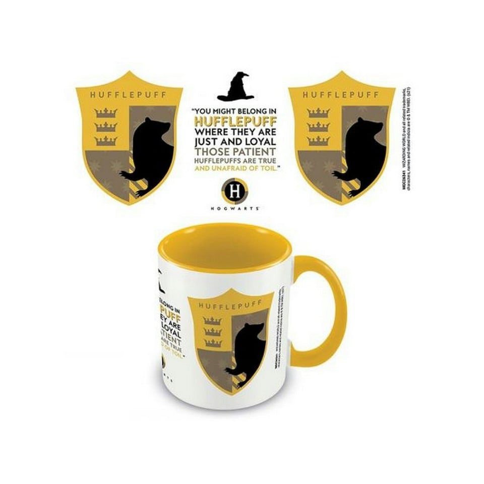 Harry Potter Hufflepuff House Pride Inner Two Tone Mug - Yellow/White/Black - One Size