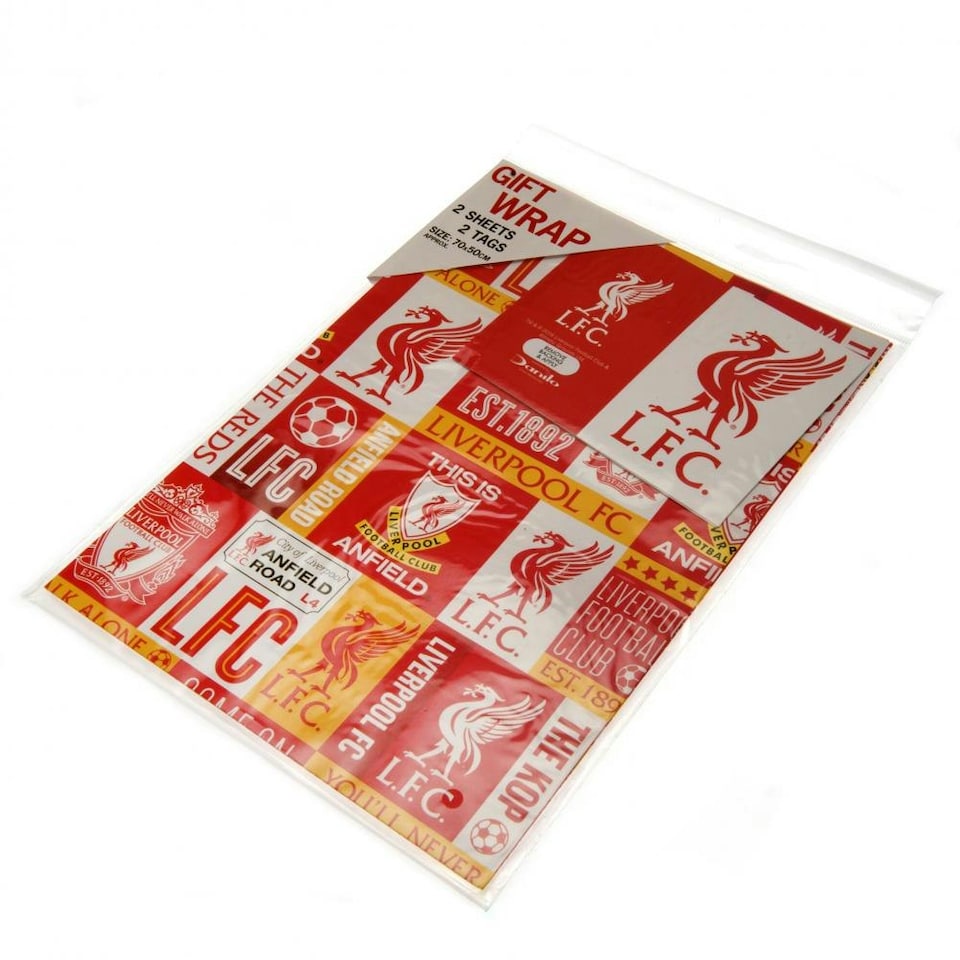 image 1 of Liverpool FC Gift Wrap - Red - One Size