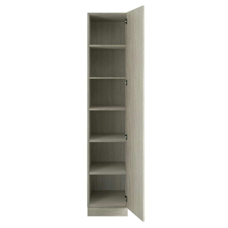 image 1 of Slab Urban Oak Single Wardrobe with Shelves Brown
