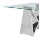 image 3 of Interiors By Premier Modern Design Wing Base End Table, Wing Base Design Metal End Table, Tempered Glass Top Versatile Table Silver