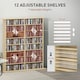 image 4 of HOMCOM CD Storage Unit DVD Tower Blu-ray Storage Shelf for Office, Natural | Brown | 106.5W x 24D x 126.3H cm