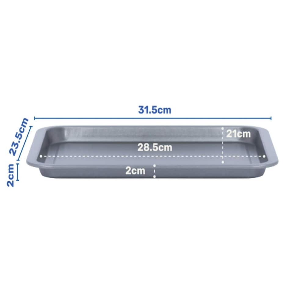 image 1 of 2 x Large 31cm Rectangular Non-Stick Oven Baking Trays