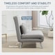 image 5 of HOMCOM 2-in-1 Folding Sofa Bed with 5-level Adjustable Backrest, Grey