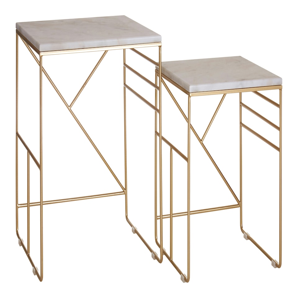 image 1 of Stunning Design Set Of 2 Square Side Tables, Elegant Side Tables For Livingroom, Functional Bedside Table
