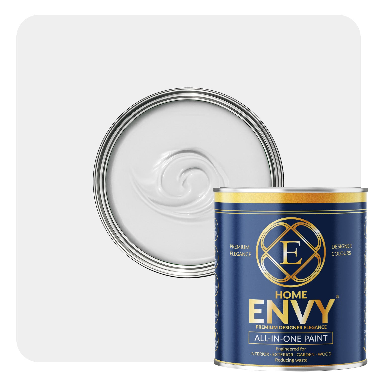 ENVY All-in-One Paint - High Coverage Multi Surface Paint for Walls, Wood & Furniture - Light Grey Mist - 1L - Matt