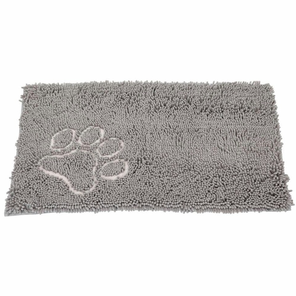 image 1 of Bunty Soft Long Pile Microfibre Mat Grey | S