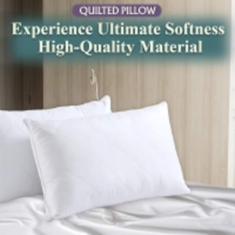 image 1 of Nod Off Quilted Bed Pillows Pack of 2, Luxury Hotel Quality Down Alternative Pillow Set