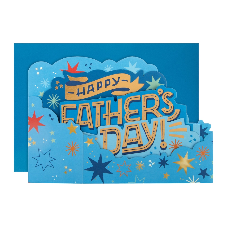 image 1 of Hallmark Father's Day Card For Dad - 3D Pop-Up Stars Design